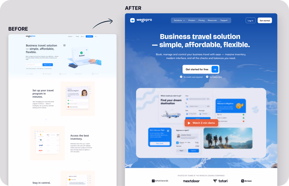 WegoPro concept redesign